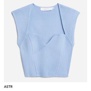 ASTR knit crop top size Large NWT